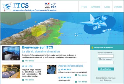 Maquette ITCS - DGA : Accueil